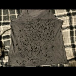 Unique gray tank top